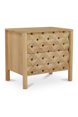   Modern European furniture - 2-Drawer Mango Wood Nightstand - www.oroa.com | Oroa.com