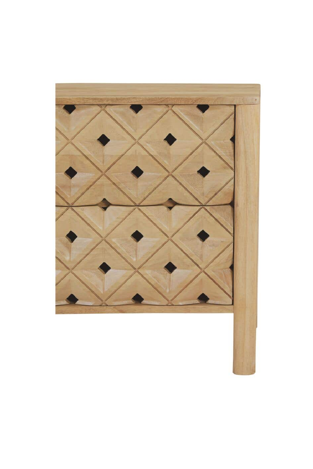   Modern European furniture - 2-Drawer Mango Wood Nightstand - www.oroa.com | Oroa.com