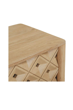   Modern European furniture - 2-Drawer Mango Wood Nightstand - www.oroa.com | Oroa.com