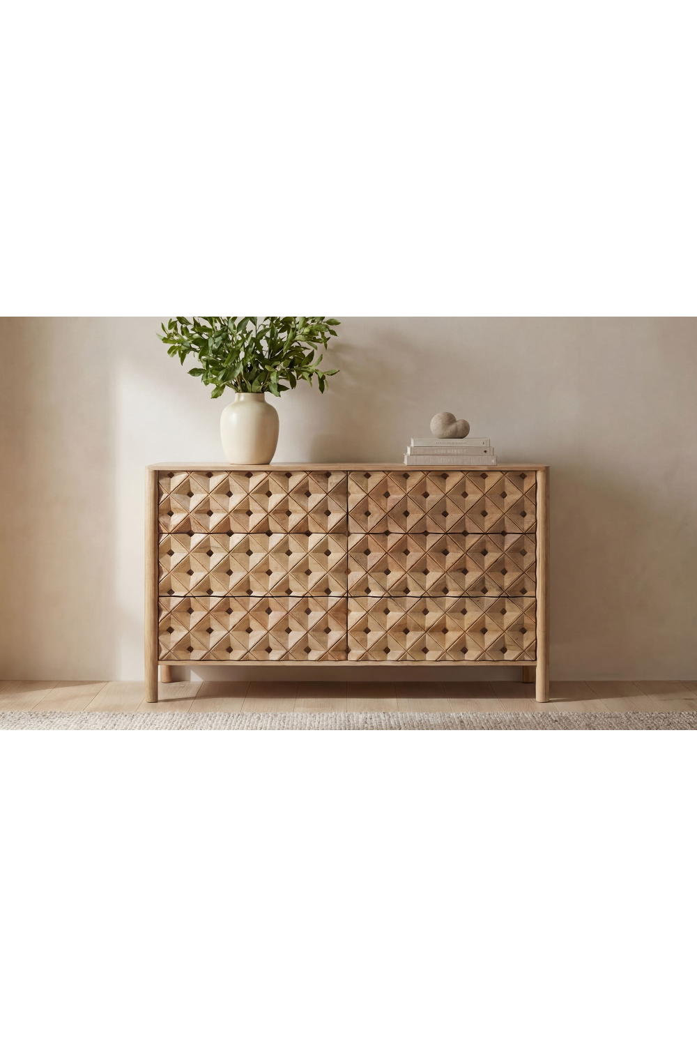   Modern European furniture - 6-Drawer Mango Wood Dresser - www.oroa.com | Oroa.com