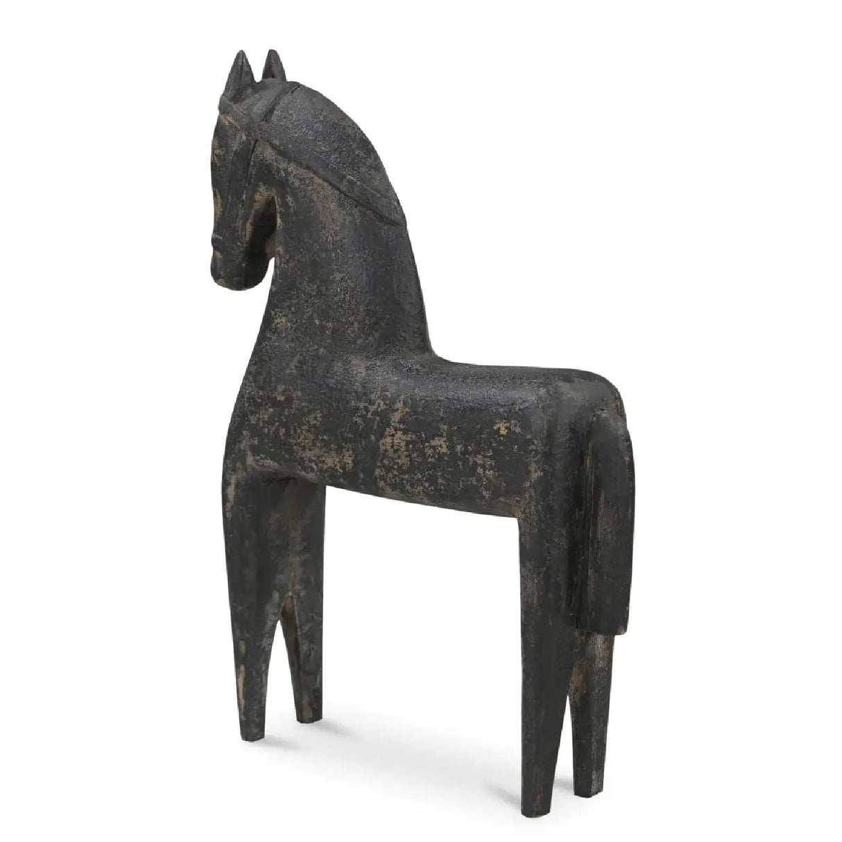   Modern European furniture - Black Wooden Horse Sculpture - www.oroa.com | Oroa.com