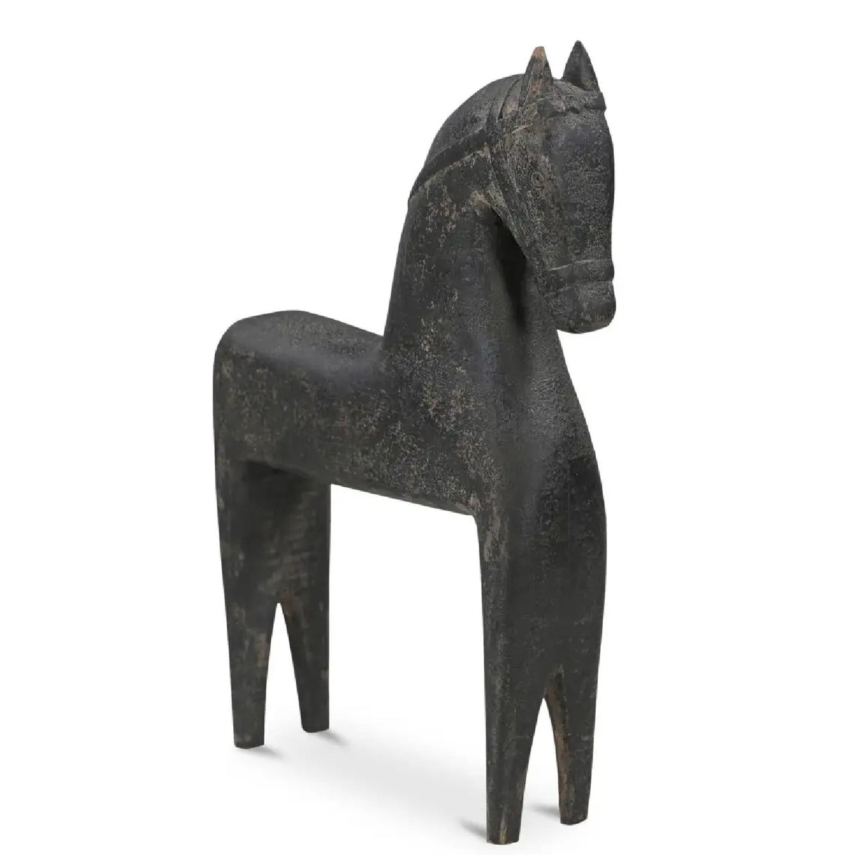   Modern European furniture - Black Wooden Horse Sculpture - www.oroa.com | Oroa.com