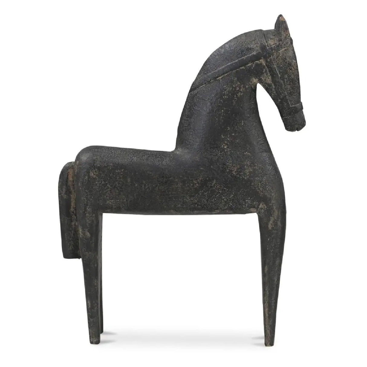   Modern European furniture - Black Wooden Horse Sculpture - www.oroa.com | Oroa.com