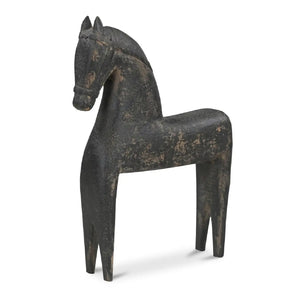   Modern European furniture - Black Wooden Horse Sculpture - www.oroa.com | Oroa.com