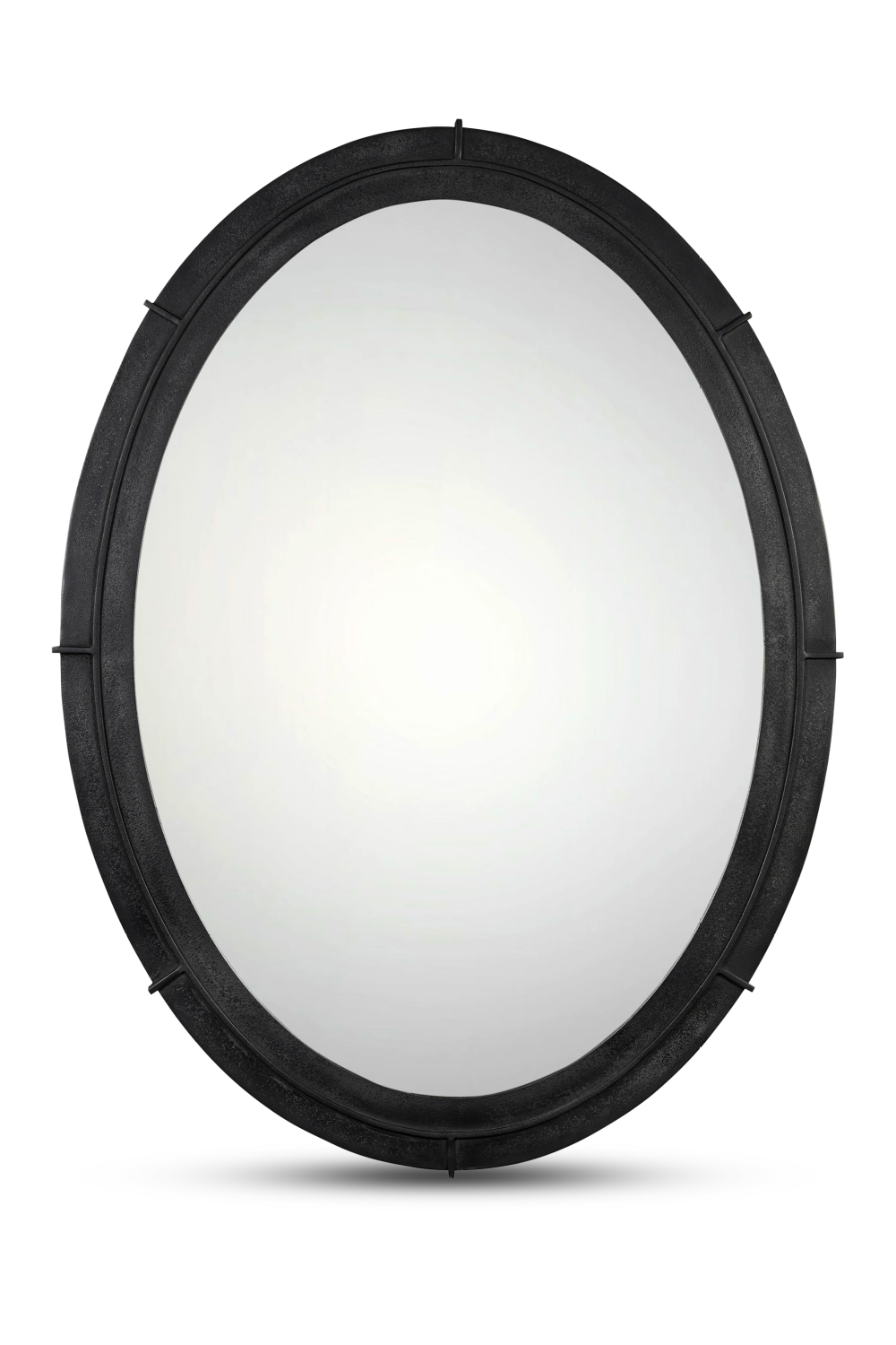   Modern European furniture - Aged Black Oval Mirror - www.oroa.com | Oroa.com