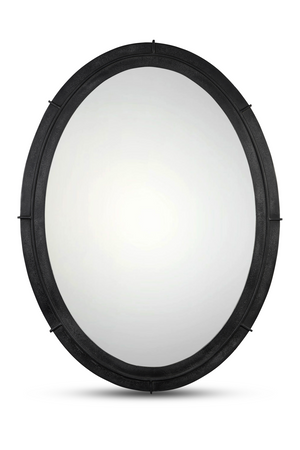   Modern European furniture - Aged Black Oval Mirror - www.oroa.com | Oroa.com