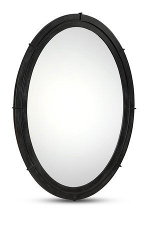   Modern European furniture - Aged Black Oval Mirror - www.oroa.com | Oroa.com