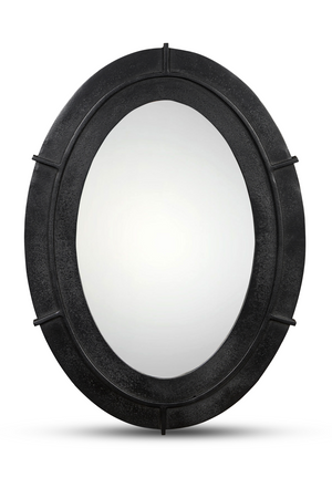   Modern European furniture - Aged Black Oval Mirror - www.oroa.com | Oroa.com
