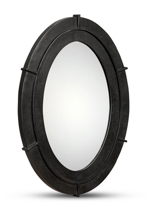   Modern European furniture - Aged Black Oval Mirror - www.oroa.com | Oroa.com