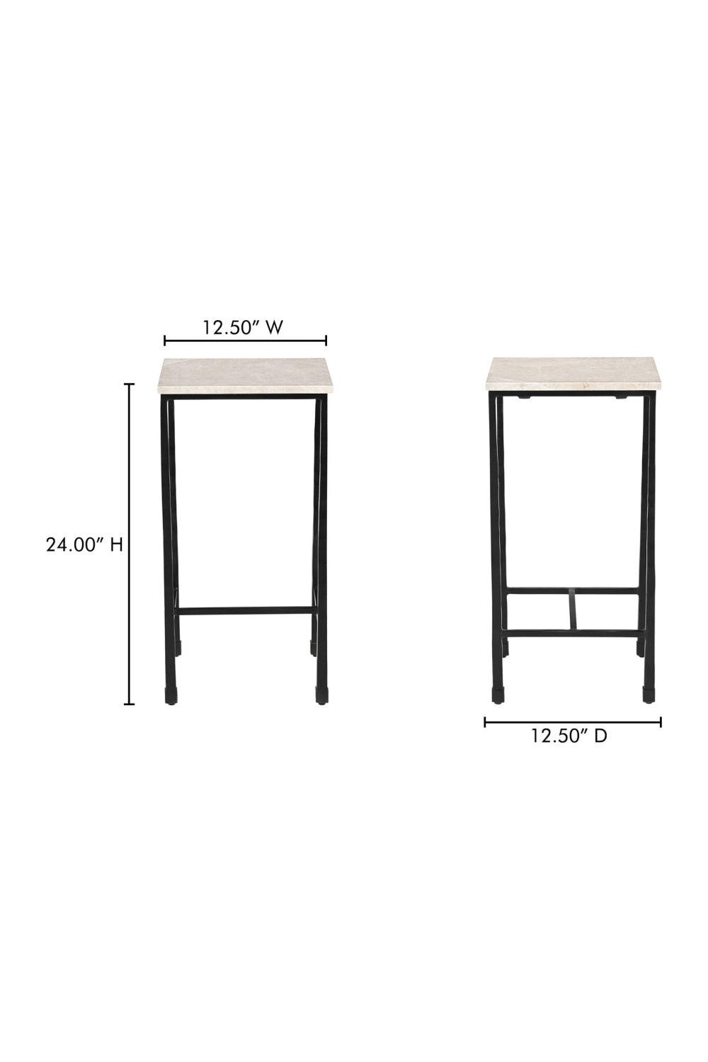   Modern European furniture - Italian Marble Square Side Table - www.oroa.com | Oroa.com