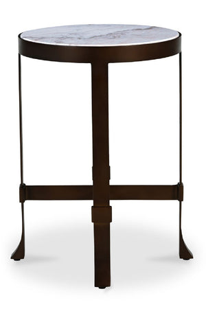   Modern European furniture - Round Travertine Accent Table - www.oroa.com | Oroa.com