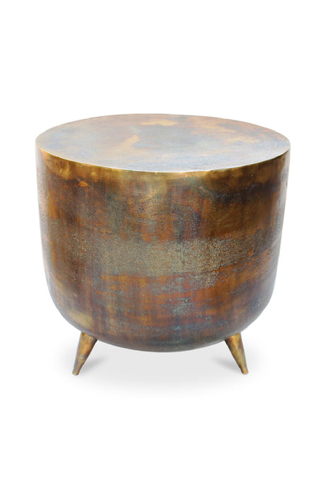   Modern European furniture - Brass Drum-Style Accent Table - www.oroa.com | Oroa.com