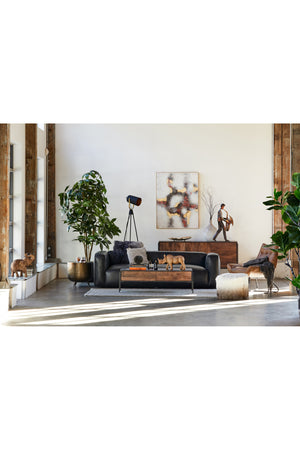   Modern European furniture - Brass Drum-Style Accent Table - www.oroa.com | Oroa.com