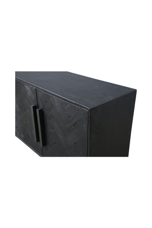   Modern European furniture - Black Herringbone 4-Door Sideboard - www.oroa.com | Oroa.com