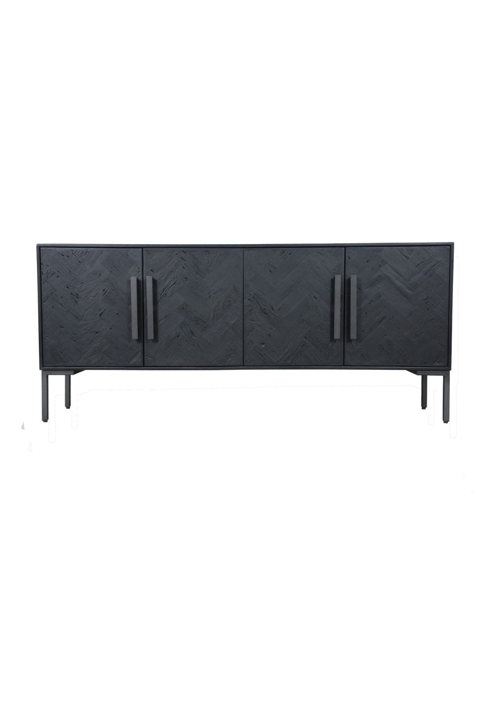   Modern European furniture - Black Herringbone 4-Door Sideboard - www.oroa.com | Oroa.com