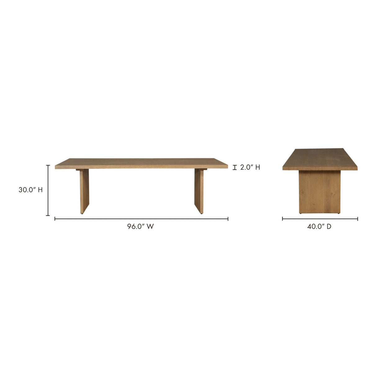   Modern European furniture - Sandblasted Oak Dining Table - www.oroa.com | Oroa.com