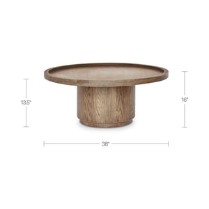   Modern European furniture - Round Tray Oak Coffee Table - www.oroa.com | Oroa.com