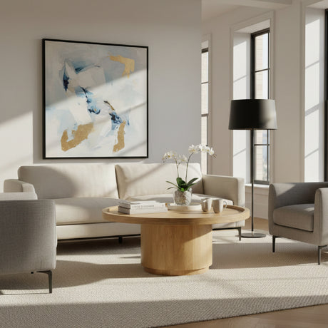   Modern European furniture - Round Tray Oak Coffee Table - www.oroa.com | Oroa.com