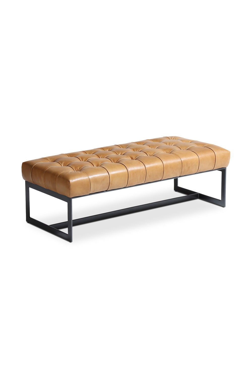   Modern European furniture - Tan Leather Tufted Bench - www.oroa.com | Oroa.com