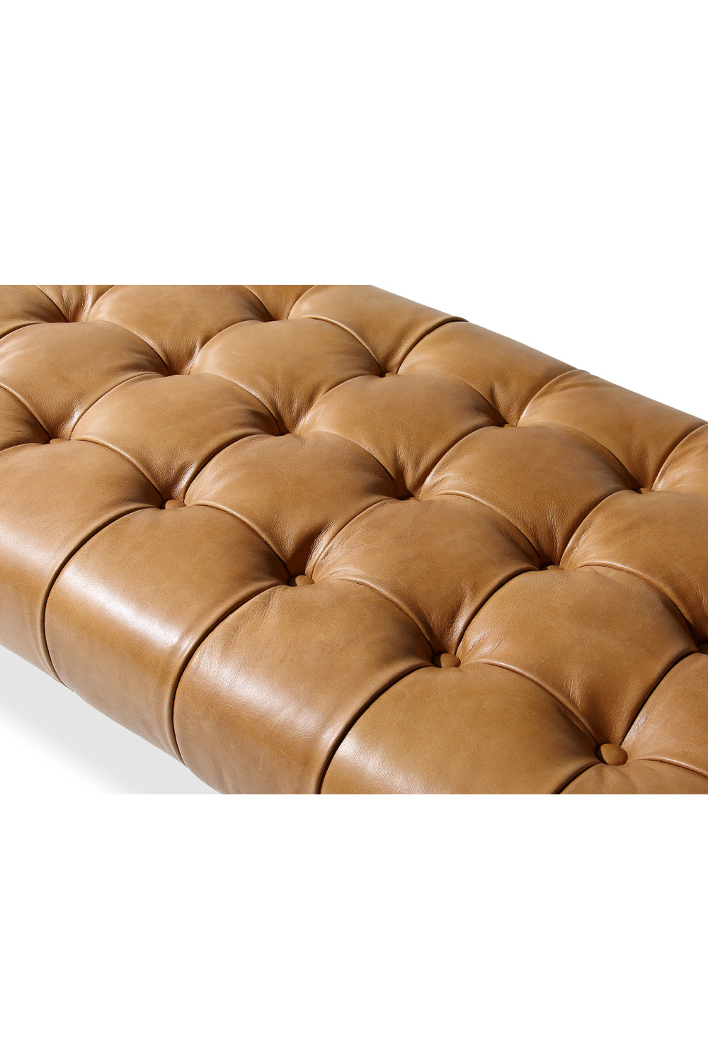   Modern European furniture - Tan Leather Tufted Bench - www.oroa.com | Oroa.com