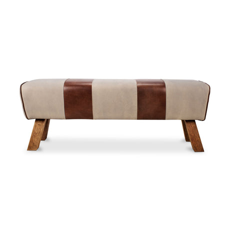   Modern European furniture - Leather And Canvas Bench - www.oroa.com | Oroa.com