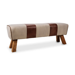   Modern European furniture - Leather And Canvas Bench - www.oroa.com | Oroa.com