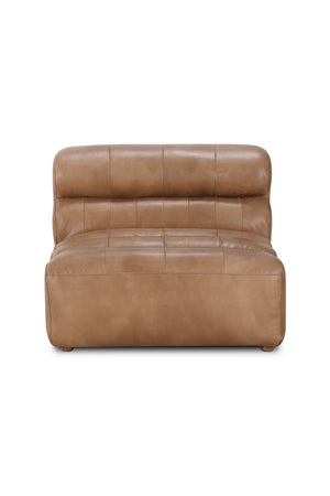   Modern European furniture - Ribbed Tan Leather Slipper Chair - www.oroa.com | Oroa.com