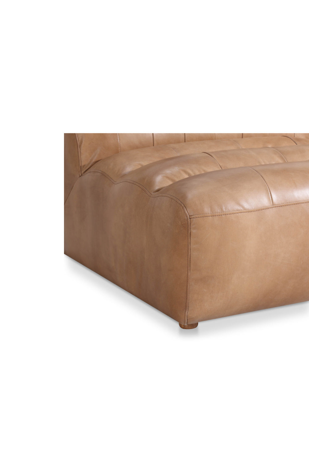   Modern European furniture - Ribbed Tan Leather Slipper Chair - www.oroa.com | Oroa.com
