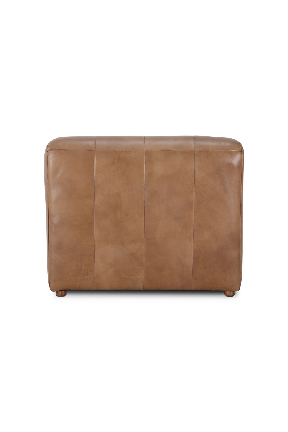   Modern European furniture - Ribbed Tan Leather Chaise Lounge - www.oroa.com | Oroa.com