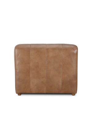   Modern European furniture - Ribbed Tan Leather Chaise Lounge - www.oroa.com | Oroa.com