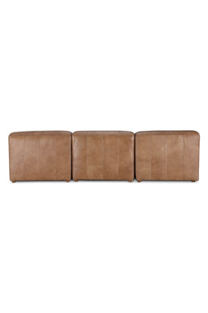   Modern European furniture - Ribbed Tan Leather Sectional Sofa - www.oroa.com | Oroa.com