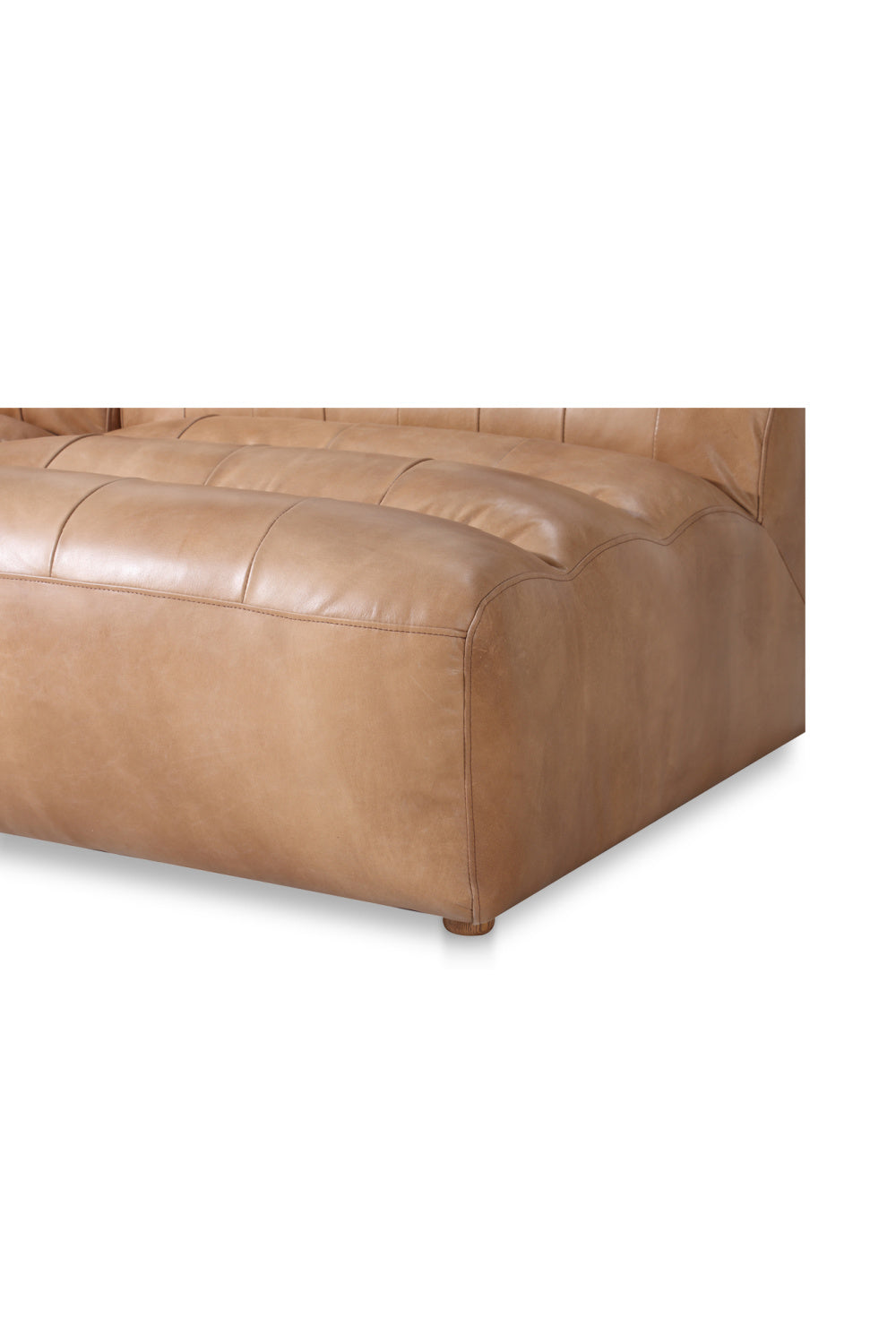   Modern European furniture - Ribbed Tan Leather Sectional Sofa - www.oroa.com | Oroa.com