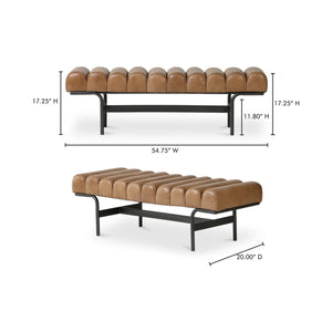   Modern European furniture - Channeled Leather Bench - www.oroa.com | Oroa.com