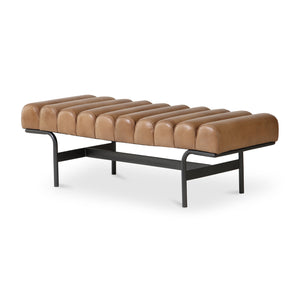   Modern European furniture - Channeled Leather Bench - www.oroa.com | Oroa.com