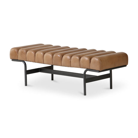   Modern European furniture - Channeled Leather Bench - www.oroa.com | Oroa.com