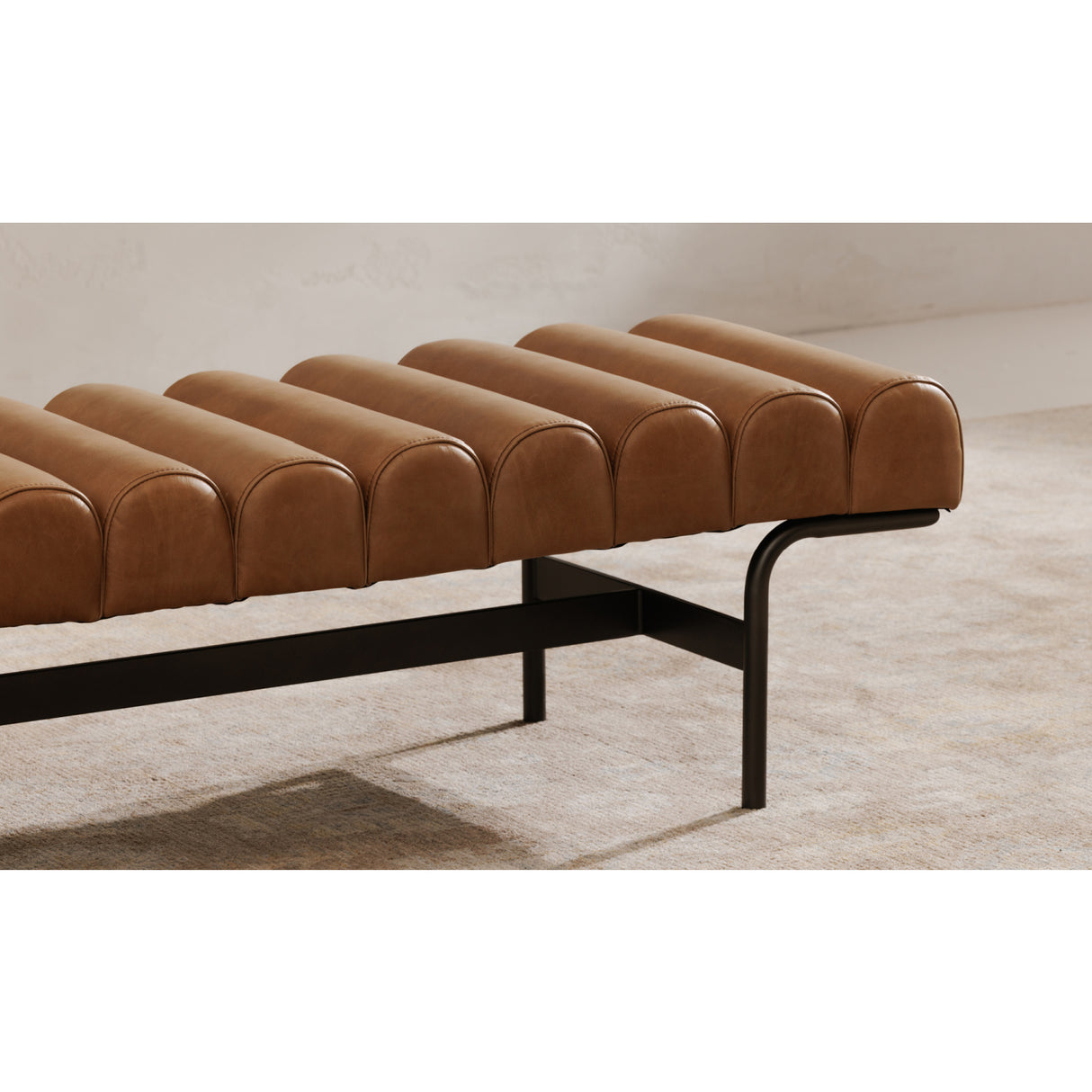   Modern European furniture - Channeled Leather Bench - www.oroa.com | Oroa.com