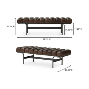   Modern European furniture - Channeled Leather Bench - www.oroa.com | Oroa.com