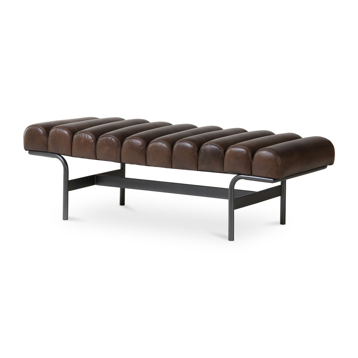   Modern European furniture - Channeled Leather Bench - www.oroa.com | Oroa.com
