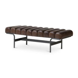   Modern European furniture - Channeled Leather Bench - www.oroa.com | Oroa.com