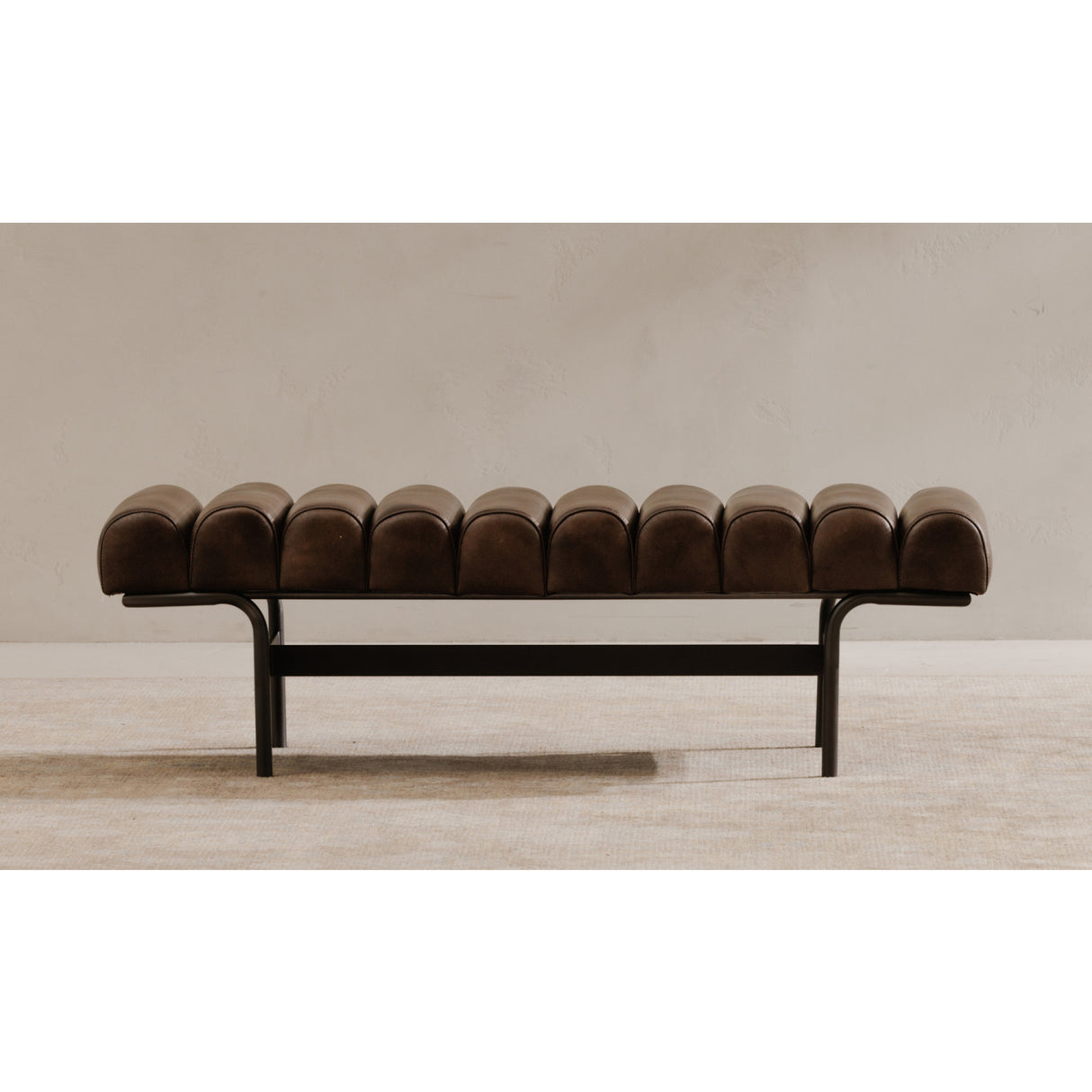   Modern European furniture - Channeled Leather Bench - www.oroa.com | Oroa.com