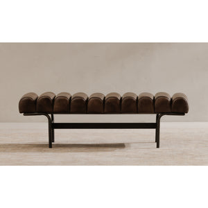   Modern European furniture - Channeled Leather Bench - www.oroa.com | Oroa.com