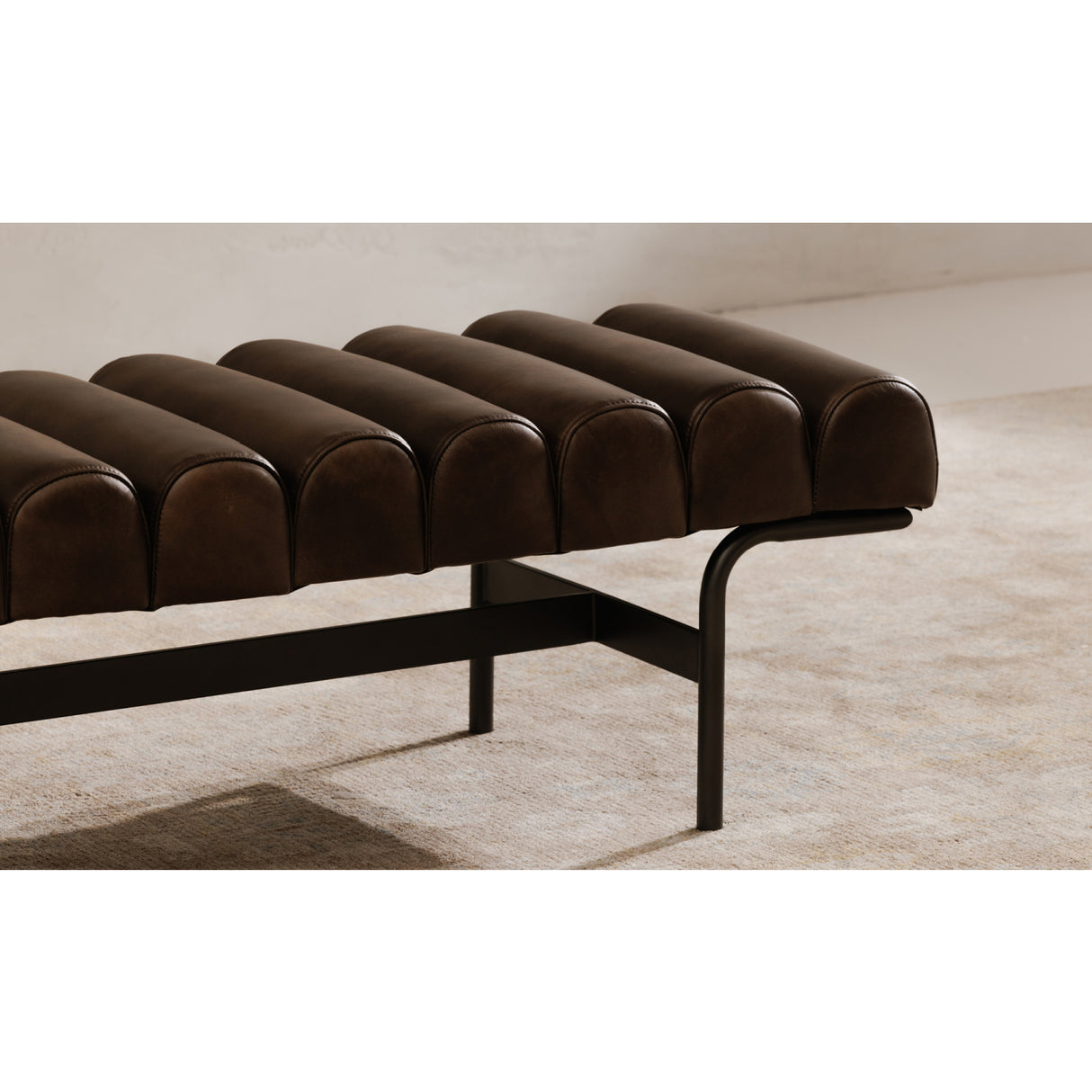   Modern European furniture - Channeled Leather Bench - www.oroa.com | Oroa.com
