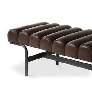   Modern European furniture - Channeled Leather Bench - www.oroa.com | Oroa.com
