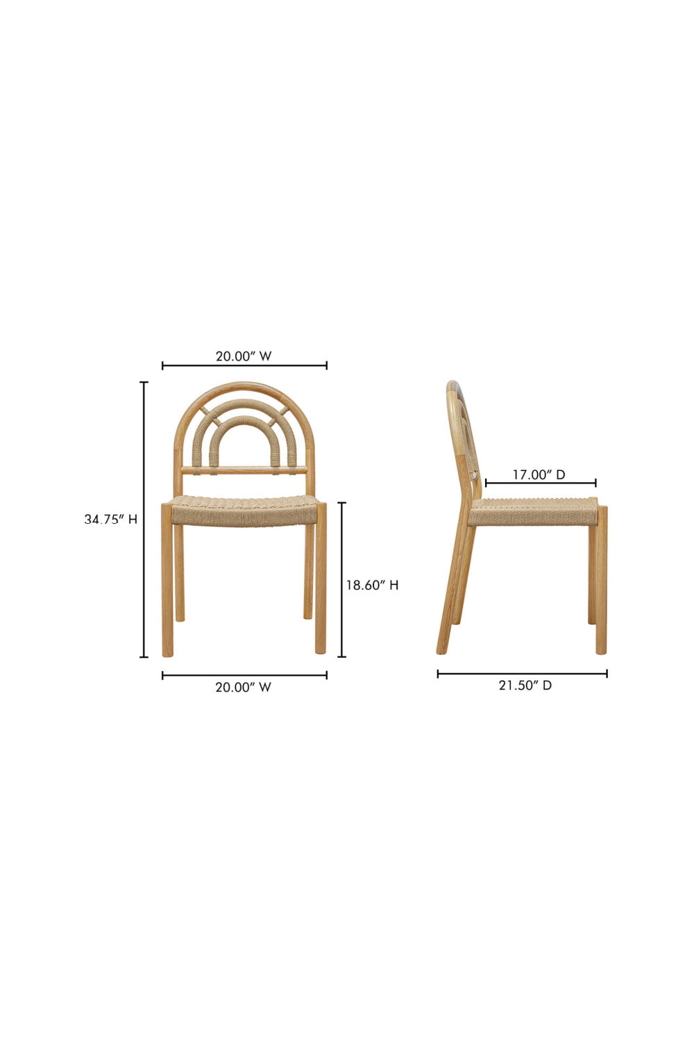   Modern European furniture - Cane-Wrapped Dining Chair Set (2) - www.oroa.com | Oroa.com