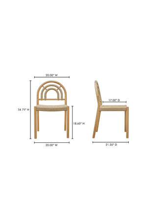   Modern European furniture - Cane-Wrapped Dining Chair Set (2) - www.oroa.com | Oroa.com