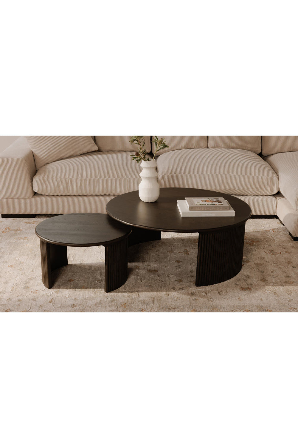   Modern European furniture - Oak Fluted Base Coffee Table - www.oroa.com | Oroa.com
