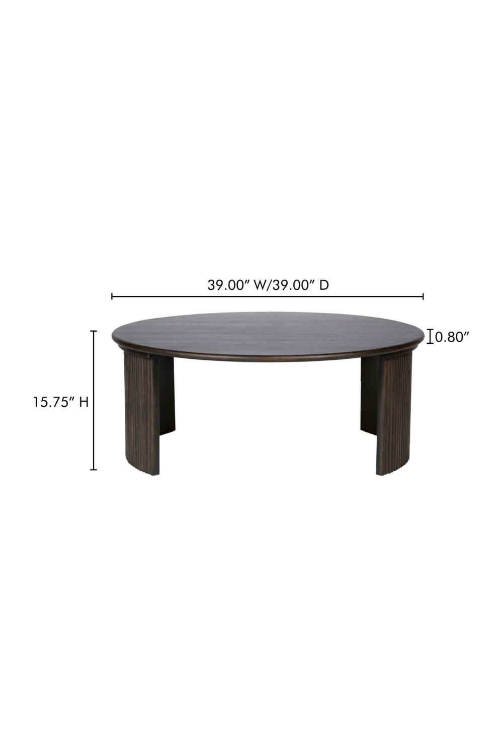   Modern European furniture - Oak Fluted Base Coffee Table - www.oroa.com | Oroa.com