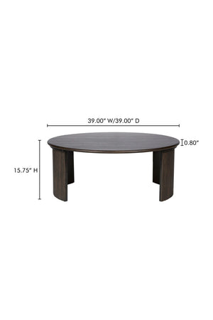   Modern European furniture - Oak Fluted Base Coffee Table - www.oroa.com | Oroa.com