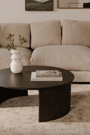   Modern European furniture - Oak Fluted Base Coffee Table - www.oroa.com | Oroa.com