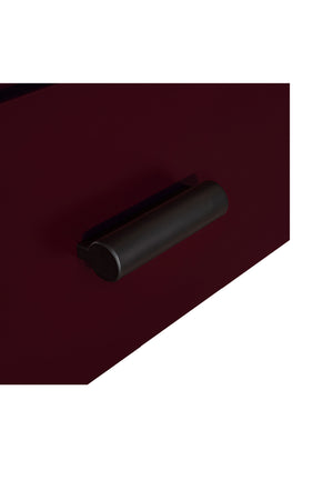   Modern European furniture - Red Wooden 1-Drawer Nightstand - www.oroa.com | Oroa.com